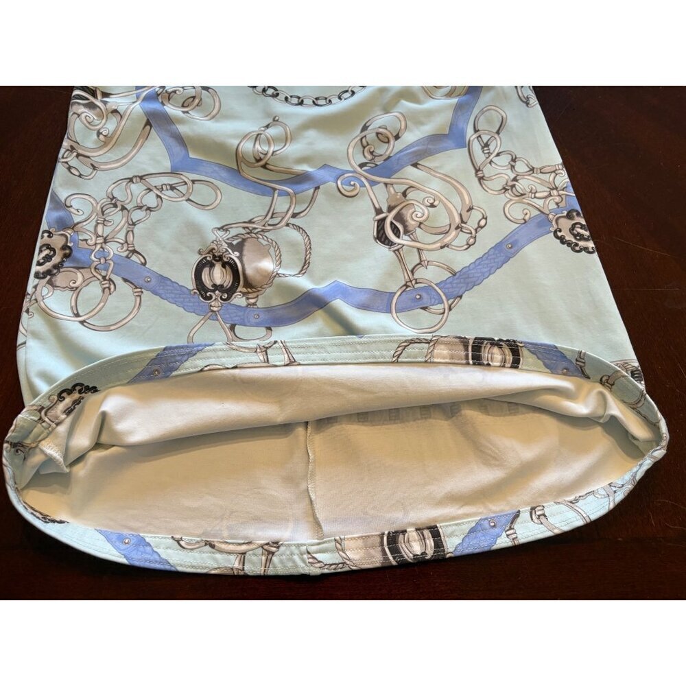 J.McLaughlin Catalina Cloth Equestrian Print Sleeveless Sheath Dress Blue XS - Picture 13 of 14